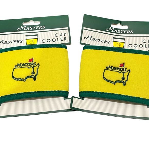 Masters Other - Set of 2 Masters Yellow and Green Cup Coolers